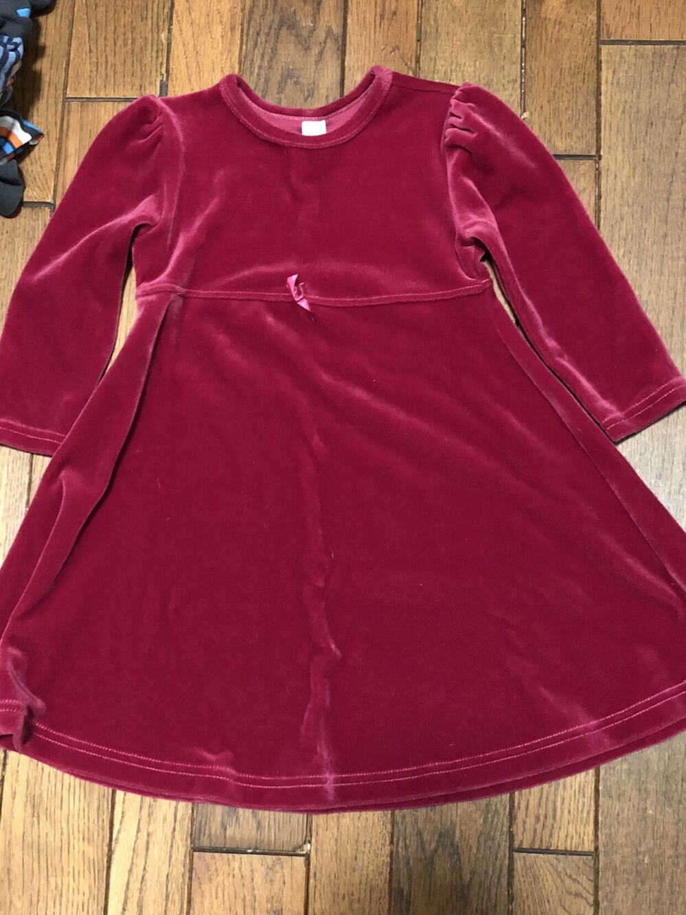 Lands End Red Velour Dress size 2t